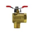 Midland Metal Ball Valve, Right Angle, 12 Nominal, NPT, 250 psi, 40 to 400 deg F, Full Port, Lever Handle Actua 947113